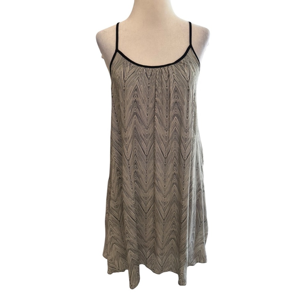 Philosophy Republic Clothing Black White Chevron Slip Dress XS NWT